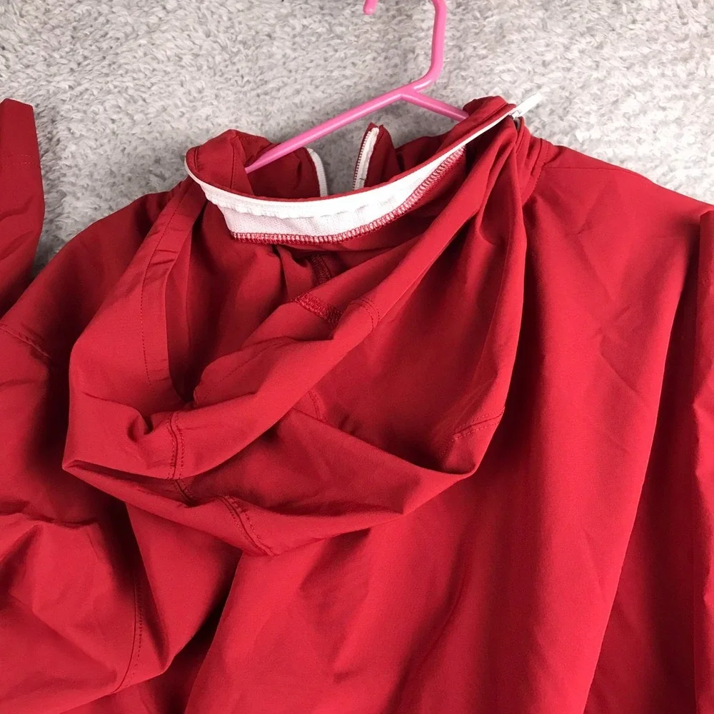 Jordan OU Oklahoma Sooners 1/4 Zip Pullover‎ Mens 2XL Red Hooded Windshirt